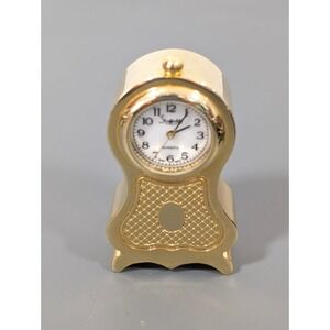 Sheffield Miniature Gold-Tone Desk Clock With Quartz Movement